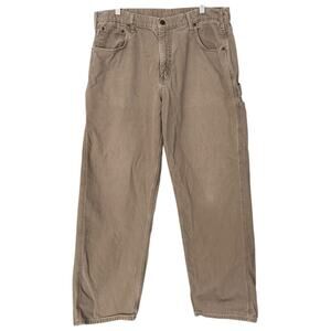 Carhartt Men’s Carpenter Pants Size 36x30 Tan Loose Fit Workwear B159 MUR